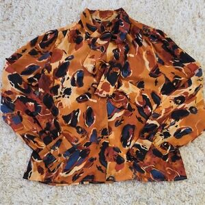 Worthington Multicolor Abstract Blouse